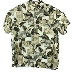Foundry Supply Mens Size 2XL Camp Shirt Hawaiian short sleeve button front